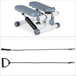 Relaxdays Swing Stepper - 2 Weerstandsbanden - Fitness Stepper - Display - Diverse Kleuren - Grijs -Fit Gear Verkoop 1200x1198 5