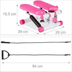 Relaxdays Swing Stepper - 2 Weerstandsbanden - Fitness Stepper - Display - Diverse Kleuren - Roze 14 Relaxdays Swing Stepper - 2 Weerstandsbanden - Fitness Stepper - Display - Diverse Kleuren - Roze -Fit Gear Verkoop 1200x1198 9