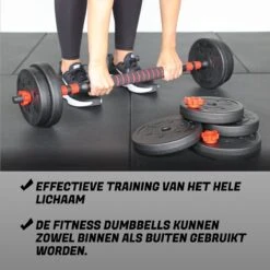 ForzaFit Halterset 15kg - Dumbbelset - Barbell Halterstang Met Gewichten - Fitness Stang - Zwart -Fit Gear Verkoop 1200x1199 4