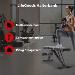 LifeGoods Fitness Halterbank - Verstelbaar - Inklapbaar - Zwart/Rood 14 LifeGoods Fitness Halterbank - Verstelbaar - Inklapbaar - Zwart/Rood -Fit Gear Verkoop 1200x1200 1010