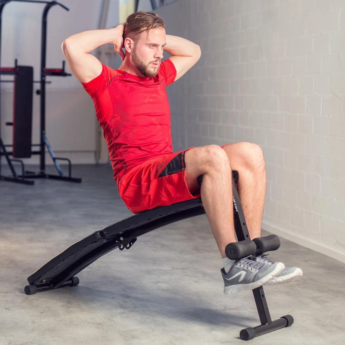 Buiktrainer Sit Up Bench Buikspierbank Fitness Bank 401080 4 Buiktrainer Sit Up Bench Buikspierbank Fitness Bank 401080 - Afbeelding 2