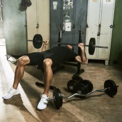 Gorilla Sports Halterbank Zwart Met 100 Kg Halterset - Fitnessbank - Verstelbaar - Halterstang Met Gewichten - Kunststof -Fit Gear Verkoop 1200x1200 1079