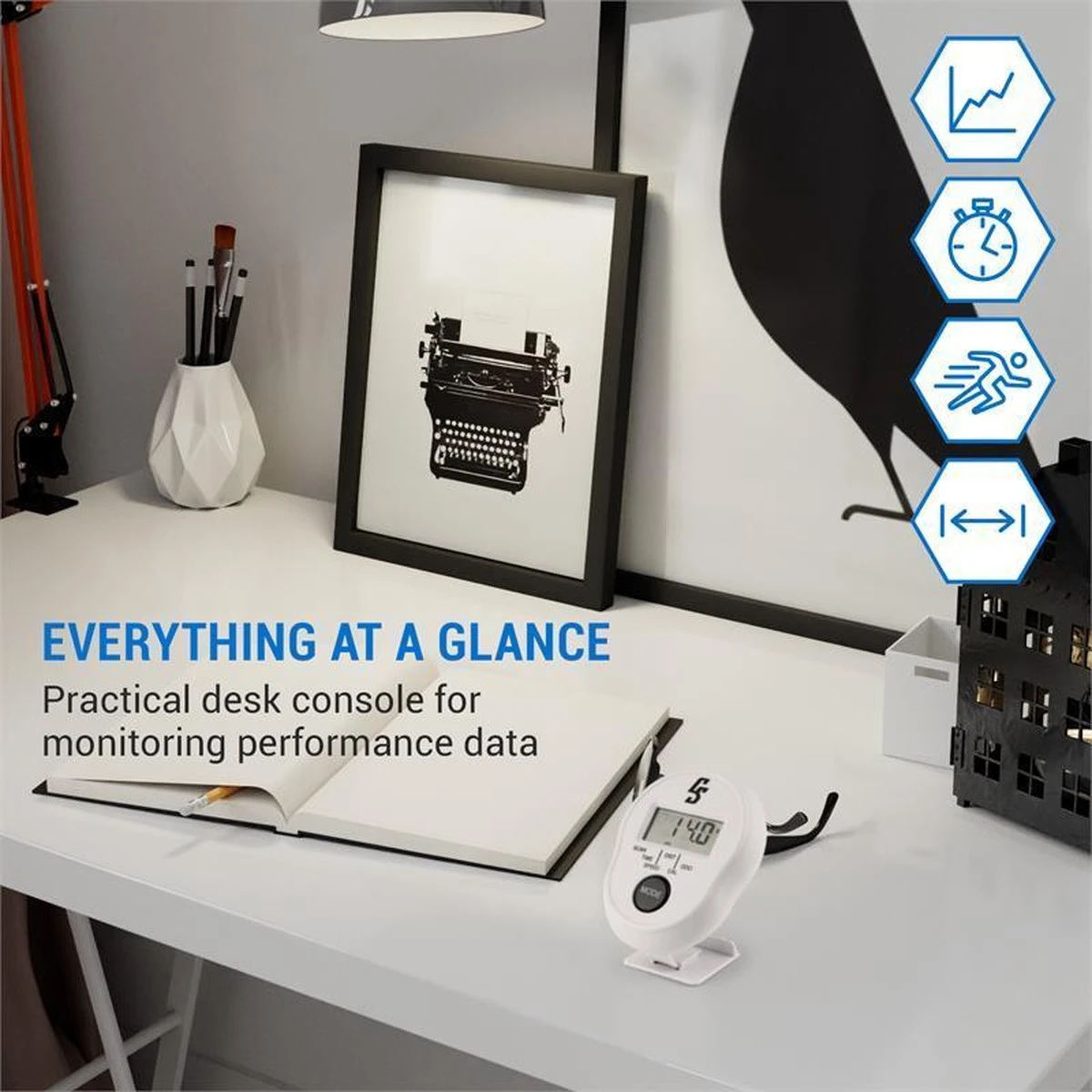 CAPITAL SPORTS Azura Desk Bike - Cardio Bike Voor Gebruik Aan Je Bureau - Hometrainer - 7,5 Kg Vliegwielmassa- Riemaandrijving - Max. 100 Kg 6 CAPITAL SPORTS Azura Desk Bike - Cardio Bike Voor Gebruik Aan Je Bureau - Hometrainer - 7,5 Kg Vliegwielmassa- Riemaandrijving - Max. 100 Kg - Afbeelding 4