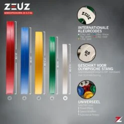 ZEUZ® Halterschijf 2 Stuks 0.5 KG – 1 KG Gewichten Set – Voor 50 Mm Halter – Crossfit & Fitness – Metaal & Rubber -Fit Gear Verkoop 1200x1200 1196