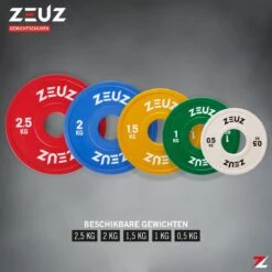 ZEUZ® Halterschijf 2 Stuks 0.5 KG – 1 KG Gewichten Set – Voor 50 Mm Halter – Crossfit & Fitness – Metaal & Rubber -Fit Gear Verkoop 1200x1200 1197