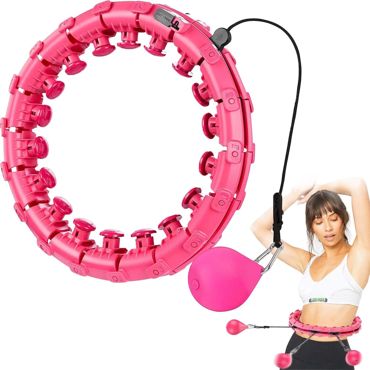 Zoluko Hoelahoep - Incl. E-Book - Hula Hoop - Hoepel - Hoelahoep Fitness - Hula Hoop Fitness - Fitness Hoepel - Weighted Hula Hoop - Weight Hoop - Hoelahoep Met Gewicht - Hoelahoep Volwassenen - Hoepel Fitness - Body Hoop - 1.7 KG - Roze 3 Zoluko Hoelahoep - Incl. E-Book - Hula Hoop - Hoepel - Hoelahoep Fitness - Hula Hoop Fitness - Fitness Hoepel - Weighted Hula Hoop - Weight Hoop - Hoelahoep Met Gewicht - Hoelahoep Volwassenen - Hoepel Fitness - Body Hoop - 1.7 KG - Roze