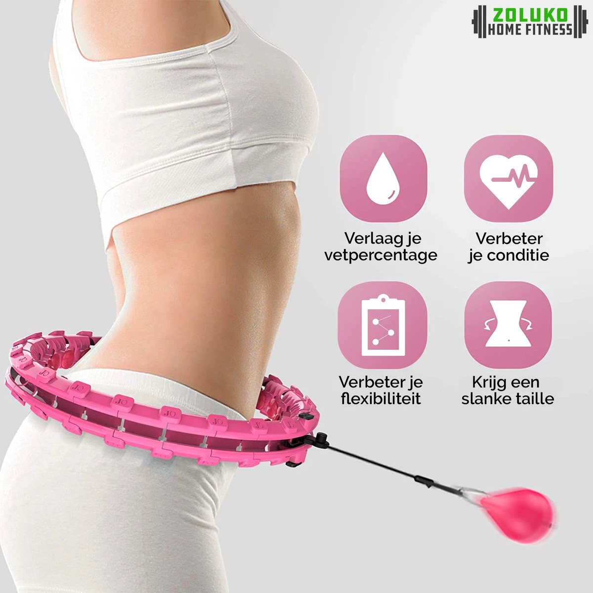 Zoluko Hoelahoep - Incl. E-Book - Hula Hoop - Hoepel - Hoelahoep Fitness - Hula Hoop Fitness - Fitness Hoepel - Weighted Hula Hoop - Weight Hoop - Hoelahoep Met Gewicht - Hoelahoep Volwassenen - Hoepel Fitness - Body Hoop - 1.7 KG - Roze 14 Zoluko Hoelahoep - Incl. E-Book - Hula Hoop - Hoepel - Hoelahoep Fitness - Hula Hoop Fitness - Fitness Hoepel - Weighted Hula Hoop - Weight Hoop - Hoelahoep Met Gewicht - Hoelahoep Volwassenen - Hoepel Fitness - Body Hoop - 1.7 KG - Roze - Afbeelding 12