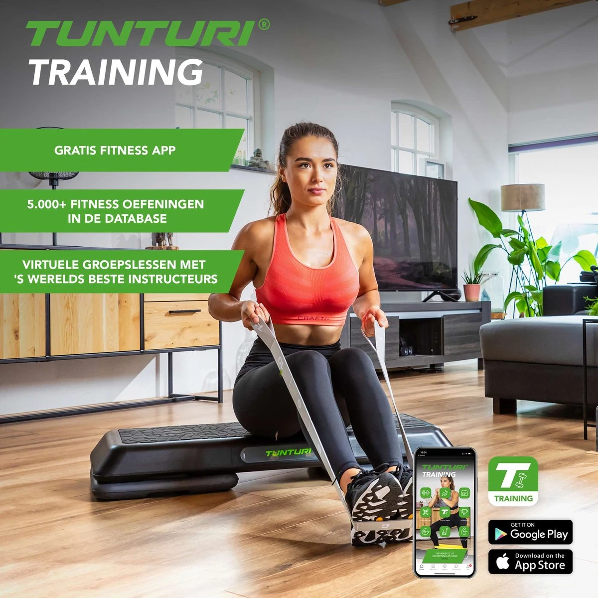 Tunturi Multi Weerstandsband - Resistance Band - Fitness Band - Incl. Gratis Fitness App 14 Tunturi Multi Weerstandsband - Resistance Band - Fitness Band - Incl. Gratis Fitness App - Afbeelding 12