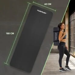Tunturi Fitnessmat Met Draagtas - Yogamat - Sportmat Gemaakt Van Zacht NBR Materiaal - 180 X 60 X 1,5cm - Zwart - Incl. Gratis Fitness App -Fit Gear Verkoop 1200x1200 1298