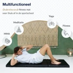 Yoga Mat Opvouwbaar Yogamat Fitness Mat Fitnessmat - Sport Mat - Fitnessmat Opvouwbaar - Multifunctioneel - 3-delig - 180x60cm - 5cm Dik - Zwart - Belum -Fit Gear Verkoop 1200x1200 1327