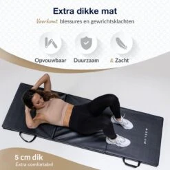 Yoga Mat Opvouwbaar Yogamat Fitness Mat Fitnessmat - Sport Mat - Fitnessmat Opvouwbaar - Multifunctioneel - 3-delig - 180x60cm - 5cm Dik - Zwart - Belum -Fit Gear Verkoop 1200x1200 1328