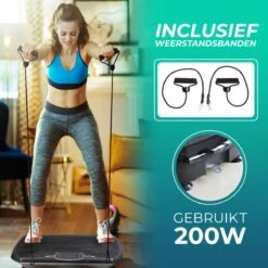 Luxari - Trilplaat Pro - Bluetooth Speaker - 5 Trainingsprogramma's & 180 Niveaus - 2 Fitness Weerstandskabels - Afstandsbediening - Zwart -Fit Gear Verkoop 1200x1200 134