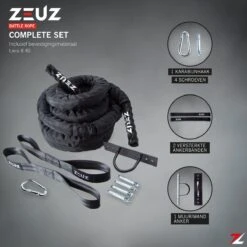ZEUZ® Premium 9 Meter Battle Rope Inclusief Nylon Sleeve & Bevestigingsmateriaal – Training Touw – Fitness & Crossfit – Thuis Trainen -Fit Gear Verkoop 1200x1200 1363