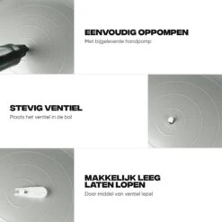 Rockerz Fitness® - Yoga Bal Inclusief Pomp - Pilates Bal - Fitness Bal - Zwangerschapsbal - Goede Houding Bij Het Thuiswerken - 90 Cm - Kleur: Grijs -Fit Gear Verkoop 1200x1200 1442