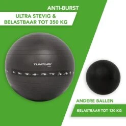 Tunturi Fitnessbal - Gymball - Swiss Ball - 75 Cm - Anti Burst - Inclusief Pomp - Zwart - Incl. Gratis Fitness App -Fit Gear Verkoop 1200x1200 1461