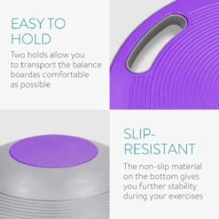 Navaris Anti-slip Balansbord Voor Evenwichtstraining - Balanstrainer - Wiebelbord - Voor Beginners En Professionals - Diameter 40cm - Lila -Fit Gear Verkoop 1200x1200 1558