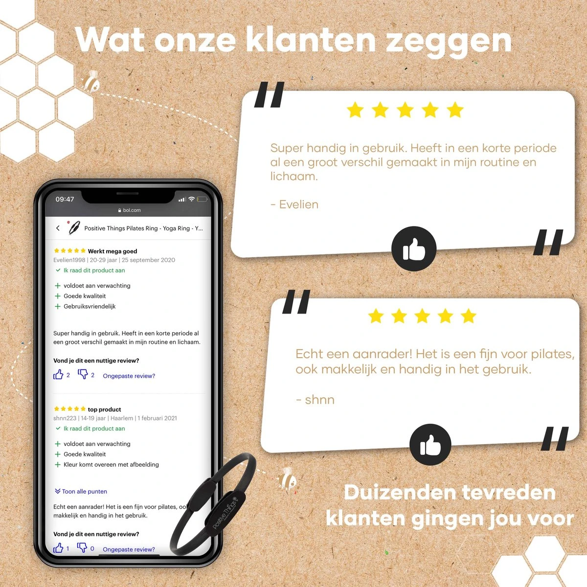 Positive Things Pilates Ring - Yoga Ring - Yoga Wiel - Hoogwaardige Fitness Ring 5 Positive Things Pilates Ring - Yoga Ring - Yoga Wiel - Hoogwaardige Fitness Ring - Afbeelding 3