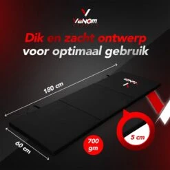Venom Sports Fitnessmat – Professionele Opvouwbare Turnmat – Yoga – Yogamat – Extra Dikke Sportmat – Gymnastiekmat – L180xB60xH5cm – Zwart -Fit Gear Verkoop 1200x1200 1642