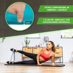 Tunturi Fitnessmat - Yogamat - Sportmat Gemaakt Van Zacht NBR Materiaal - 180 X 60 X 1,5cm - Turquoise- Incl. Gratis Fitness App 10 Tunturi Fitnessmat - Yogamat - Sportmat Gemaakt Van Zacht NBR Materiaal - 180 X 60 X 1,5cm - Turquoise- Incl. Gratis Fitness App -Fit Gear Verkoop 1200x1200 1712