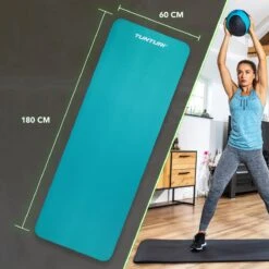 Tunturi Fitnessmat - Yogamat - Sportmat Gemaakt Van Zacht NBR Materiaal - 180 X 60 X 1,5cm - Turquoise- Incl. Gratis Fitness App 12 Tunturi Fitnessmat - Yogamat - Sportmat Gemaakt Van Zacht NBR Materiaal - 180 X 60 X 1,5cm - Turquoise- Incl. Gratis Fitness App -Fit Gear Verkoop 1200x1200 1713