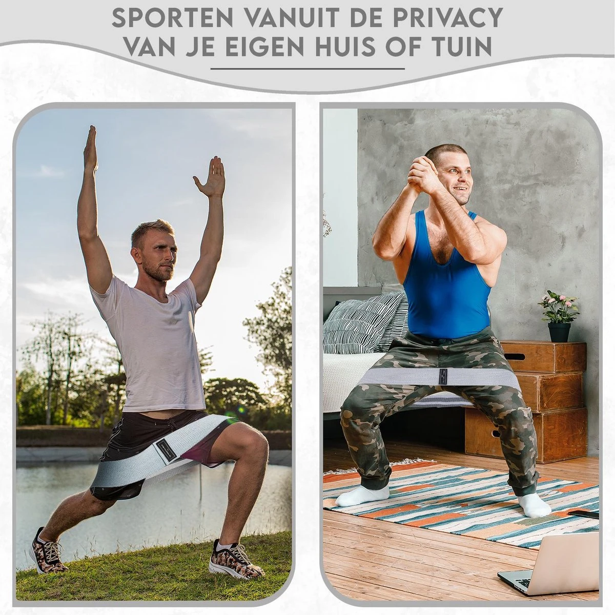 Set Van 3 Weerstandsbanden Resistance Band Fitness Elastiek - Bootybands - Full Body Workout 6 Set Van 3 Weerstandsbanden Resistance Band Fitness Elastiek - Bootybands - Full Body Workout - Afbeelding 4