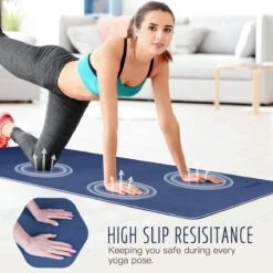 Saferell Antislip Yogamat - Paars - Gemaakt Van TPE Met Extra Dik (6mm) - Sportmat Fitness Mat Duurzaam Paars- Hypoallergene Yoga Mat Met Draagband - 183 Cm X 61 Cm X 0,6 Cm -Fit Gear Verkoop 1200x1200 1892