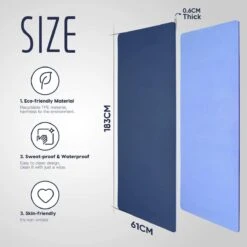 Saferell Antislip Yogamat - Paars - Gemaakt Van TPE Met Extra Dik (6mm) - Sportmat Fitness Mat Duurzaam Paars- Hypoallergene Yoga Mat Met Draagband - 183 Cm X 61 Cm X 0,6 Cm -Fit Gear Verkoop 1200x1200 1894