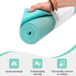 Yoga Mat Sportmat Fitnessmat Antislip Duurzaam Met Yoga Lessen - Turquoise -Fit Gear Verkoop 1200x1200 1934