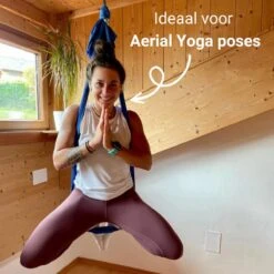 Therapeutische Hangmat YOGA ICON | Aerial Yoga | 280*150cm | Blauw | Inclusief Handige Draagtas En 1 Plafondhaak | Workout | Training En Ontspanning | -Fit Gear Verkoop 1200x1200 1966