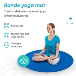Ronde Yoga Mat Anti Slip (140 Cm Doorsnede) - Yogamat Extra Dik (6mm) - Yoga Matje | VITALIC -Fit Gear Verkoop 1200x1200 1971