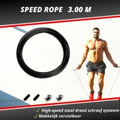 Professioneel Crossfit & Fitness Springtouw – Jump Rope – Speedrope – Verstelbaar – Zwart -Fit Gear Verkoop 1200x1200 2015