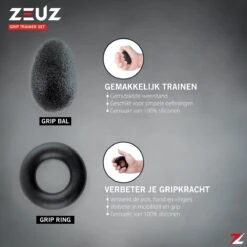 ZEUZ® 5-Delige Fitness Handtrainer Set – Trainer Voor Hand, Onderarm, Pols & Vingers – Stressbal, Knijphalter, Stretcher & Grip Bal – Anti RSI -Fit Gear Verkoop 1200x1200 2036