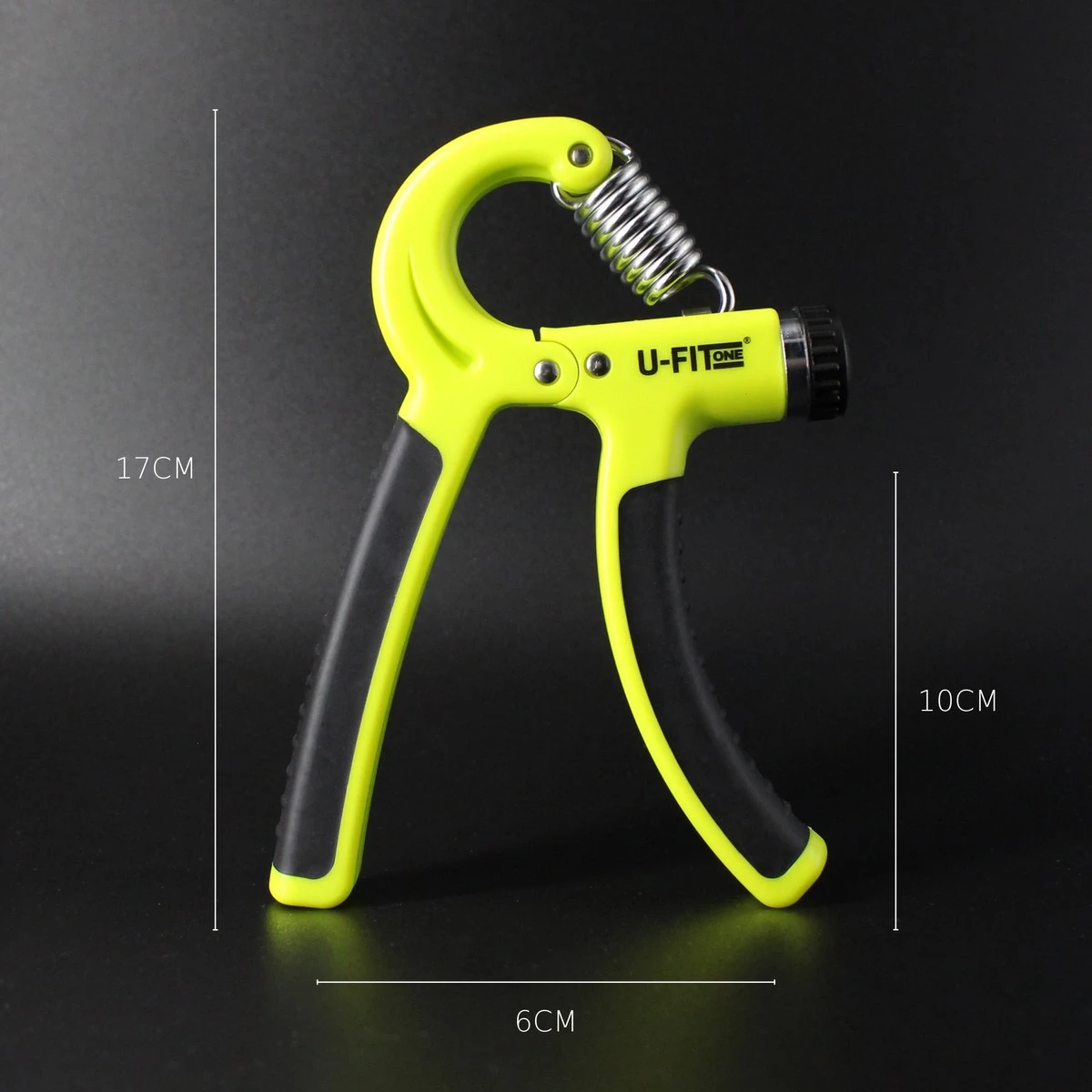 U-Fit One Green Handtrainer Met Vingertrainer - Handknijper Set - Knijphalter - Onderarm Trainer - Vinger - Fitness 5 U-Fit One Green Handtrainer Met Vingertrainer - Handknijper Set - Knijphalter - Onderarm Trainer - Vinger - Fitness - Afbeelding 3