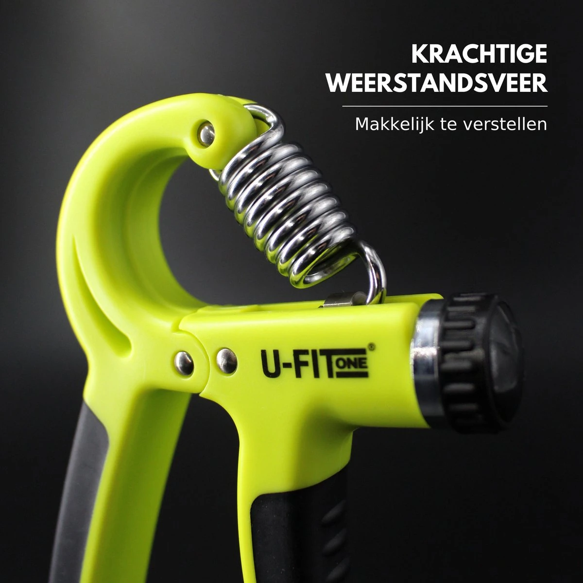 U-Fit One Green Handtrainer Met Vingertrainer - Handknijper Set - Knijphalter - Onderarm Trainer - Vinger - Fitness 8 U-Fit One Green Handtrainer Met Vingertrainer - Handknijper Set - Knijphalter - Onderarm Trainer - Vinger - Fitness - Afbeelding 6