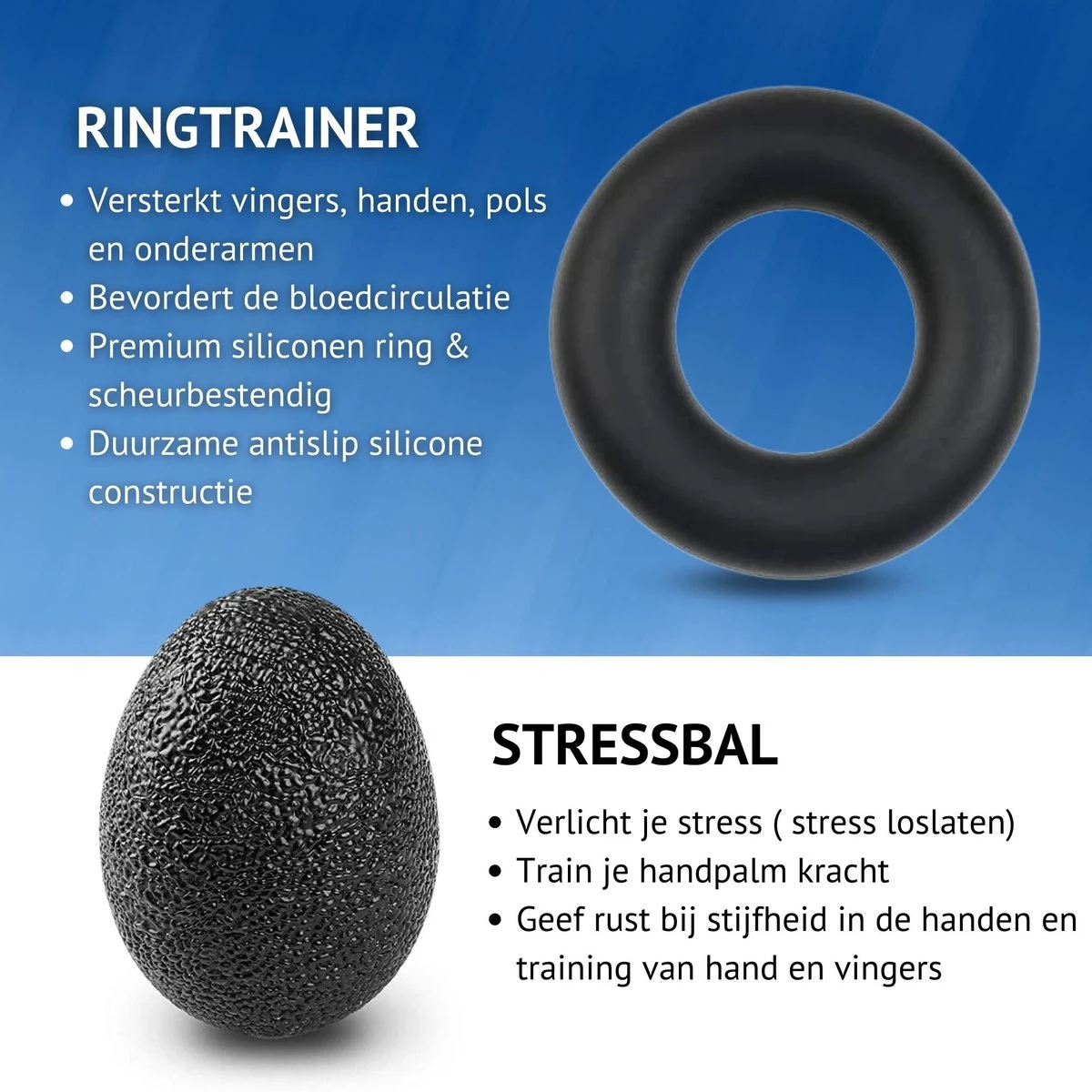 KANGKA 6 Delige Handtrainer Set – Verstelbare Handknijper - Handgrip - Vingertrainer - Onderarm Grip Trainer – Stressbal, Knijphalter, Stretcher & Grip Bal 4 KANGKA 6 Delige Handtrainer Set – Verstelbare Handknijper - Handgrip - Vingertrainer - Onderarm Grip Trainer – Stressbal, Knijphalter, Stretcher & Grip Bal - Afbeelding 2