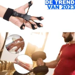 Gripster Fitness 5 Vingers - Gripster - Hand Trainer - Hands Workout - Gripper - Handknijper - Fitness Accessoires - Krachttraining - Fysiotherapie Oefeningen - Handschoenen - Werkt Ook Tegen Artritis & Reuma -Fit Gear Verkoop 1200x1200 2129