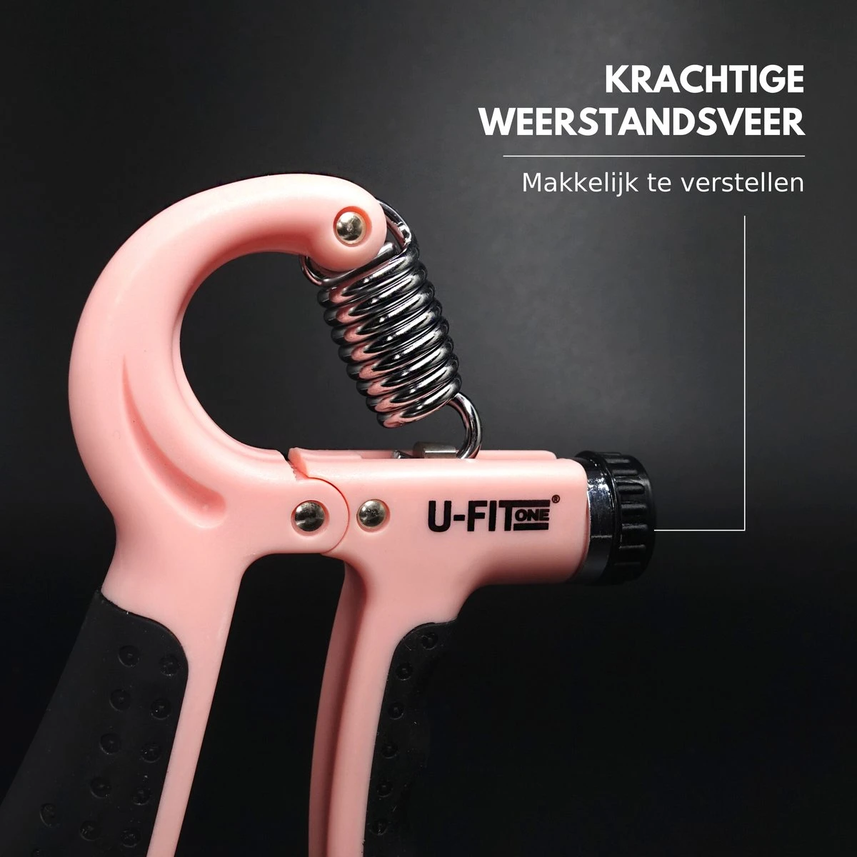 U-Fit One Teller Handtrainer 10 Tot 60kg - Verstelbare Handgrip - Handknijper - Vingertrainer - Onderarm Grip Trainer - Roze 8 U-Fit One Teller Handtrainer 10 Tot 60kg - Verstelbare Handgrip - Handknijper - Vingertrainer - Onderarm Grip Trainer - Roze - Afbeelding 6