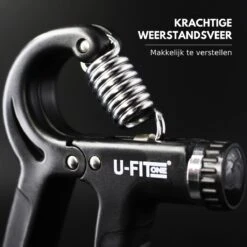 U-Fit One Handtrainer 10 Tot 60kg - Verstelbare Handgrip - Handknijper - Vingertrainer - Onderarm Grip Trainer - Zwart - Inclusief Ebook -Fit Gear Verkoop 1200x1200 2145