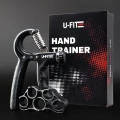 U-Fit One Handtrainer 10 Tot 60kg - Verstelbare Handgrip - Handknijper - Vingertrainer - Onderarm Grip Trainer - Zwart - Inclusief Ebook -Fit Gear Verkoop 1200x1200 2149