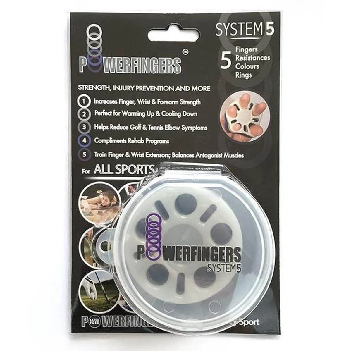 Powerfingers System 5 Vingertrainer Met Verschillende Sterktes 5 Powerfingers System 5 Vingertrainer Met Verschillende Sterktes - Afbeelding 3