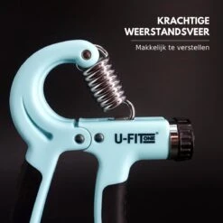 U-Fit One Handtrainer - 10 To 60kg - Handknijper - Knijphalter - Vingertrainer - Onderarm Grip Trainer - Lichtblauw -Fit Gear Verkoop 1200x1200 2205