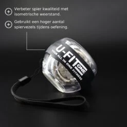 U Fit One PowerBall Met Autostart En Instructies - Forceball - WristBall - Spinner - Handtrainer - Polstrainer - Stressbal - Zwart -Fit Gear Verkoop 1200x1200 2214