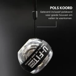 U Fit One PowerBall Met Autostart En Instructies - Forceball - WristBall - Spinner - Handtrainer - Polstrainer - Stressbal - Zwart -Fit Gear Verkoop 1200x1200 2216