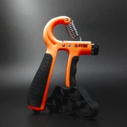 U-Fit One Teller Handtrainer 10 Tot 60kg - Verstelbare Handgrip - Handknijper - Vingertrainer - Onderarm Grip Trainer - Oranje - Incl Instructies -Fit Gear Verkoop 1200x1200 2219