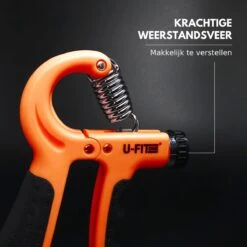 U-Fit One Teller Handtrainer 10 Tot 60kg - Verstelbare Handgrip - Handknijper - Vingertrainer - Onderarm Grip Trainer - Oranje - Incl Instructies -Fit Gear Verkoop 1200x1200 2221