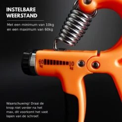U-Fit One Teller Handtrainer 10 Tot 60kg - Verstelbare Handgrip - Handknijper - Vingertrainer - Onderarm Grip Trainer - Oranje - Incl Instructies -Fit Gear Verkoop 1200x1200 2222