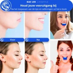 Blue Lion Kaaktrainer - Kaaklijn Trainer - Kaak Trainer Met Opbergdoos En Ketting - 2 Extra Bijtstrips - Jawline Trainer -Fit Gear Verkoop 1200x1200 2274