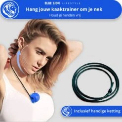 Blue Lion Kaaktrainer - Kaaklijn Trainer - Kaak Trainer Met Opbergdoos En Ketting - 2 Extra Bijtstrips - Jawline Trainer -Fit Gear Verkoop 1200x1200 2277