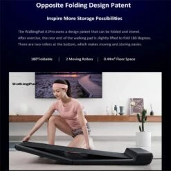 WalkingPad A1 PRO 746W Inklapbaar Elektrisch Loopband Fitness Walking Pad-0.5~6km/h -Automatische Snelheidsregeling Workout App-met LED Scherm/Afstandsbediening/Wiel-voor Thuis En Kantoor -Fit Gear Verkoop 1200x1200 240