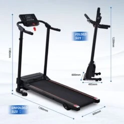 YJZQ Opvouwbare Loopband Voor Thuis - 1.5HP Elektrisch Gemotoriseerde Loopband Running Exercise Machine Met LCD-scherm -1-12KM / H - 12 Programma's Met Telefoonhouder Voor Home Gym Fitness Workout Jogging Walking-Black -Fit Gear Verkoop 1200x1200 264